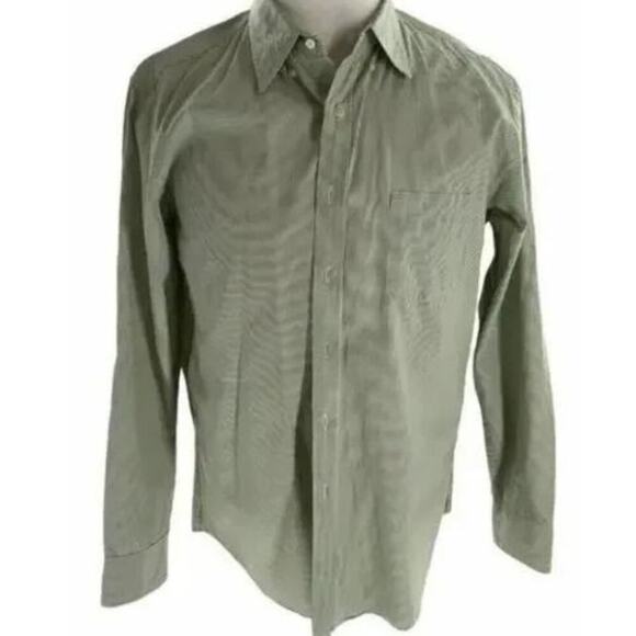 JCrew Tailored Fit Pinstripe Shirt Mens L Long Sleeve Chest Pocket Button Down - Picture 1 of 5